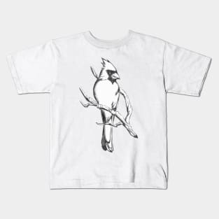 Northern Cardinal - Drawing Gift for Cardinal Lovers Kids T-Shirt